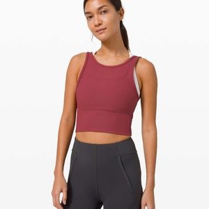 Lululemon Power Pivot rib tank red